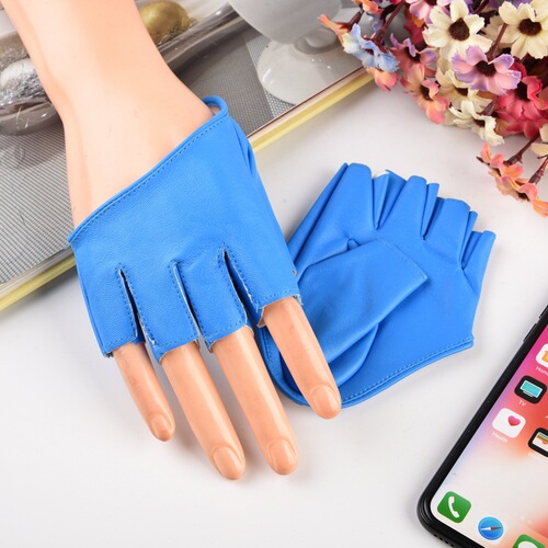 Performance gloves cross-border wholesale half-finger gloves for women, Western and European DS half-palm stage night club pole dancing punk A29-QB