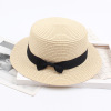 Summer retro beach hat with bow, Korean style, European style, sun protection