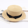 Summer retro beach hat with bow, Korean style, European style, sun protection