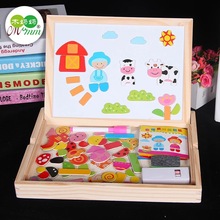 厂家直销儿童益智玩具磁性拼拼乐1-3-6周岁宝宝早教启蒙幼儿木质