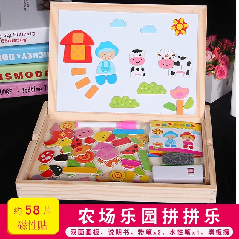 Venta directa de fábrica de juguetes educativos para niños Magnetic Pinpinle 1-3-6 años Educación temprana para bebés Iluminación para niños pequeños Madera