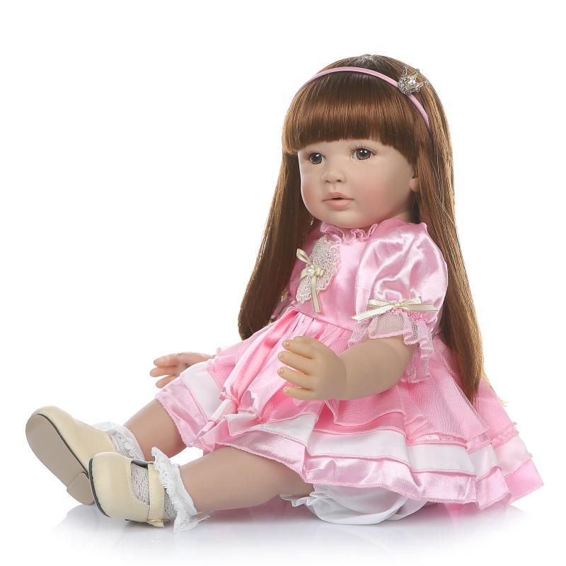 Renacer niño simulación niña Rapunzel muñeca jugar casa juguete en stock tiro real