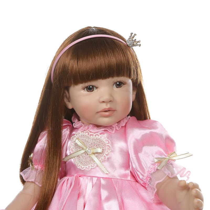 Renacer niño simulación niña Rapunzel muñeca jugar casa juguete en stock tiro real