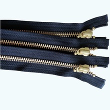 吉田正品YKK金属拉链5号金铜开尾服装皮革手工拉链批发可定