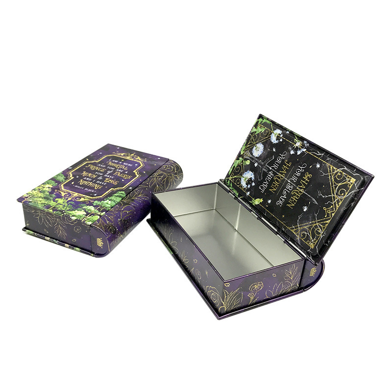 Caja de Hojalata con Forma de Libro para Empaque de Dulces y Galletas image 4