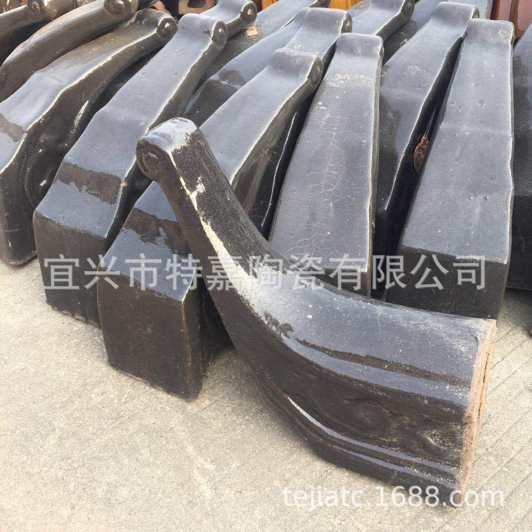 琉璃瓦翘角 屋脊头瓦 装饰脊瓦 凉亭翘角 脊瓦 花翘  长翘 翘角瓦