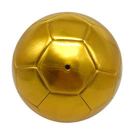 厂家直销 5号足球 高档机缝足球 纯金色 无LOGO 现货 一件代发