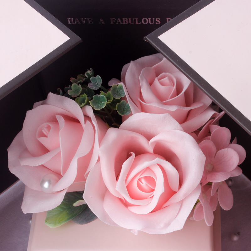 Factory direct sales new double door soap flower jewelry lipstick gift box creative 520 Chinese Valentine's Day gift