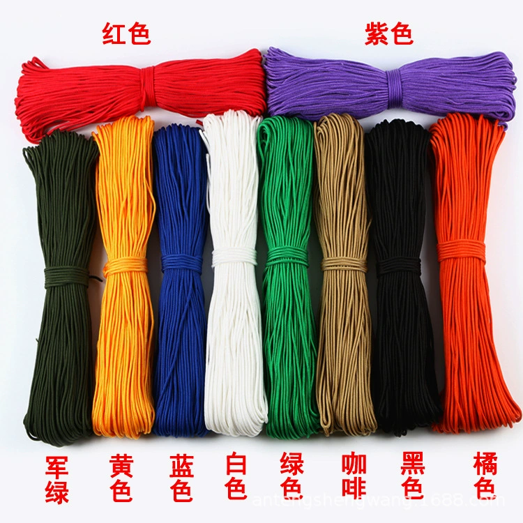 Пользовательские нейлоновая веревка Белый сердечник веревка открытый привязки веревка палатка шнурок цвет тканые веревки занавес шнурок
