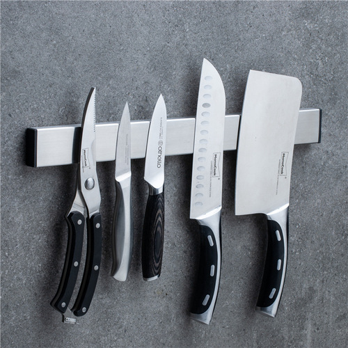 Magnet knife holder magnetic kitchen knife holder iron-absorbing stone wall-mounted punch-free kitchen magnetic magnetic knife storage rack