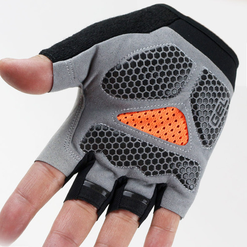 Cycling half-finger gloves outdoor sports sun protection anti-slip men's women's fitness mesh fabric design summer bike pads