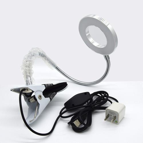 Tattoo artist's lamp portable beauty two-color small desk lamp USB plug-in tattoo lamp folding tool
