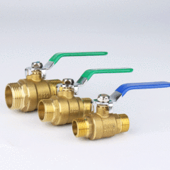 Brass long handle double external thread copper ball valve, brass quick open valve DN15DN20DN25 double external thread copper ball valve