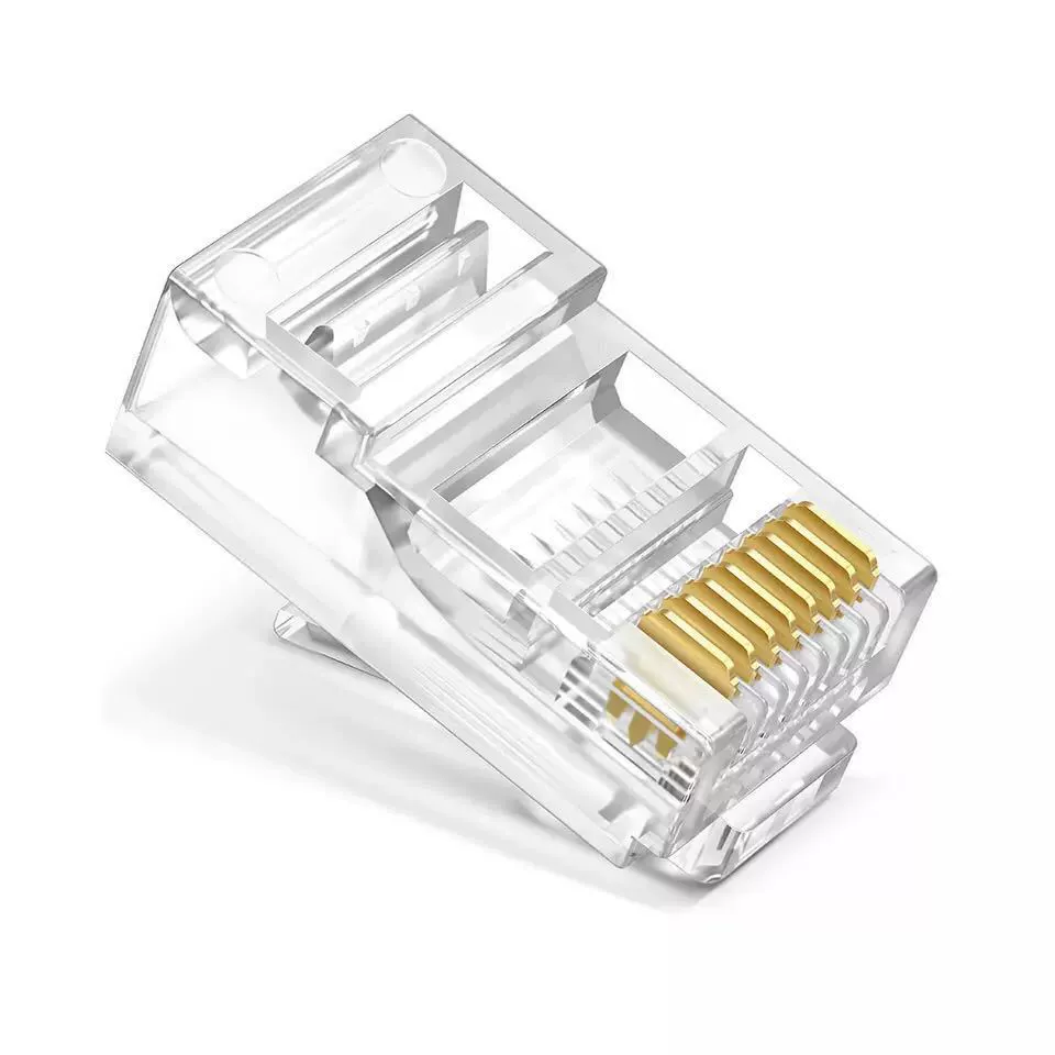 超五类散装8P8C Crystal head Network RJ45 кристаллический разъем 100 Мбит/с сверхпять категорийной сетевой кабельный кристаллический разъем