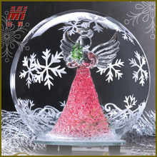 厂家直销圣诞玻璃天使灯罩/LED灯圆罩玻璃工艺品/拉丝件/家居摆饰