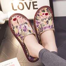 夏季情侣居家PVC底防滑亚麻凉拖鞋按摩海宁男女士家居皮拖鞋 批发