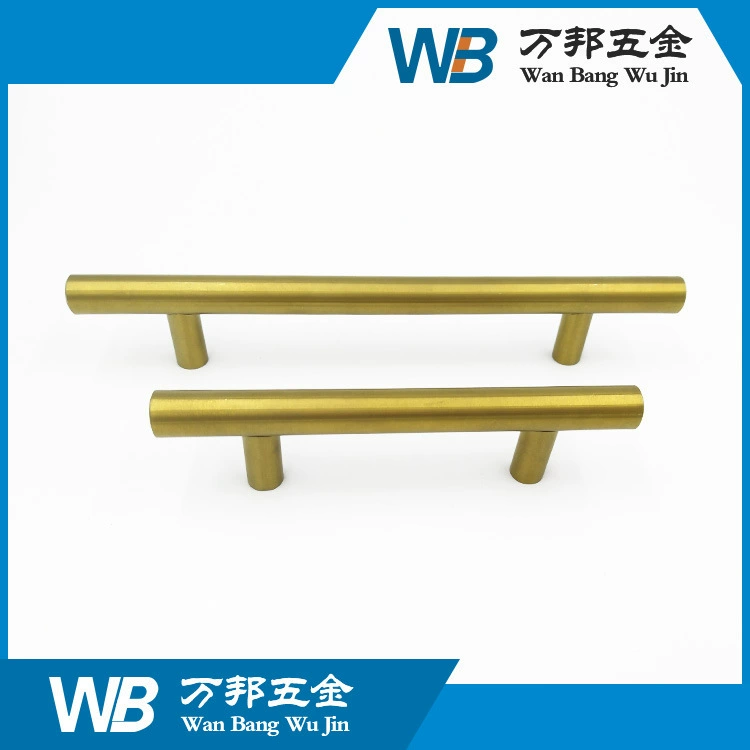 В наличии Шкаф из нержавеющей стали Золотая ручка Ручка ящика/Удлиненный шкаф/Дверная ручка Полая круглая ручка для трубки