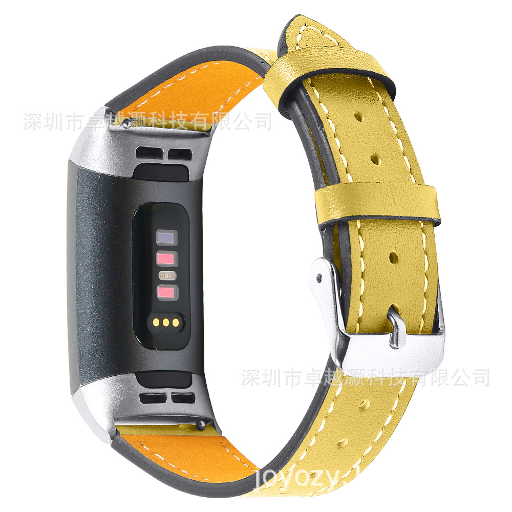 Para Fitbit charge3 reloj primera capa de cuero vaca reemplazo Correa muñeca charge3 cinturón