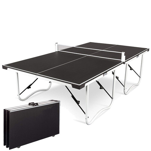 Portable, foldable, with wheels, movable standard indoor table tennis table