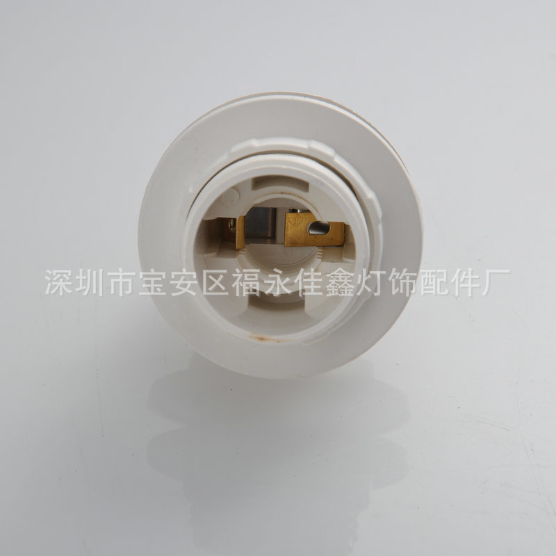 Home Customized Lighting Accessories White Full Teeth Double Ring Lamp Holder E14 Card Full Teeth Double Ring Lamp Holder
