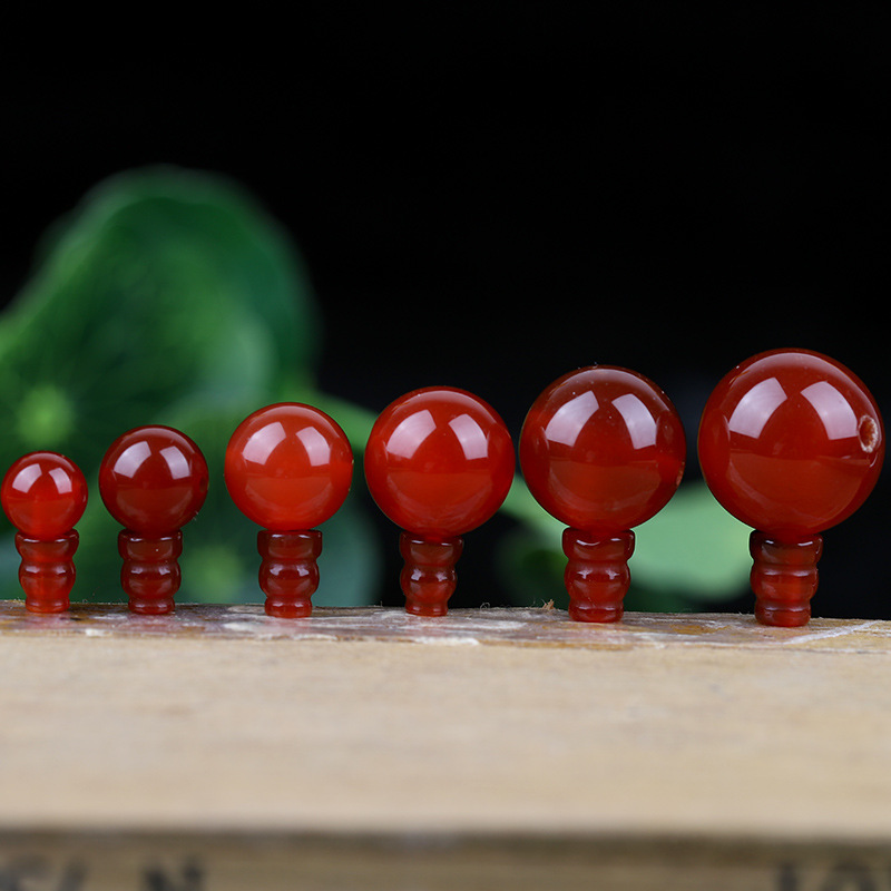 Natural Red Agate Three-Way Buddha Head, Agate Red Three-Way Gourd Head, Agate Buddha Head, DIY Buddha Beads Jewelry Accessories