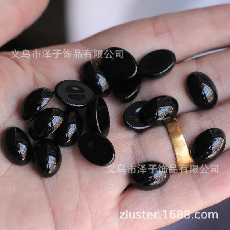 Venta directa de fábrica 10*14mm superficie de anillo imitación piedra preciosa piezoeléctrica cristal parche de vidrio hecho a mano bricolaje accesorios de joyería al por mayor image 10