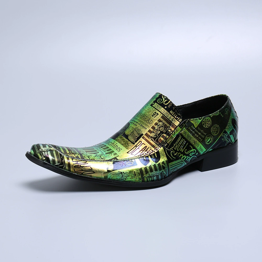 2019 новые модные британские мужские туфли из натуральной кожи остроносые повседневные кожаные туфли модные брендовые Молодежные свадебные кожаные туфли из воловьей кожи