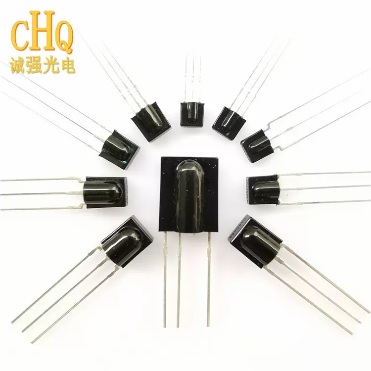 诚强光电厂家直销CHQ0038红外接收头遥控接收头塑封插件接收头