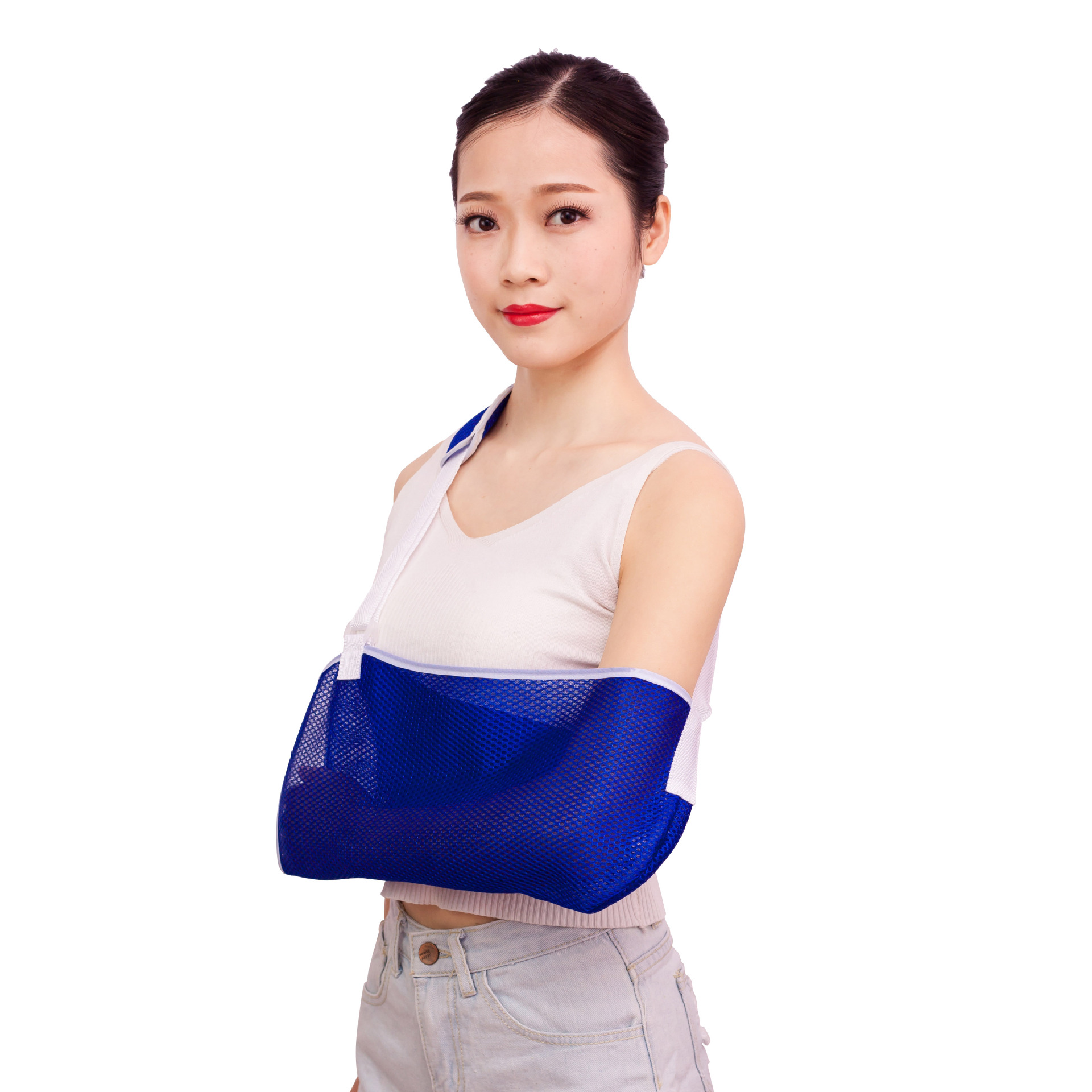 Shoulder, neck, and wrist brace with arm fixation belt for fracture fixation