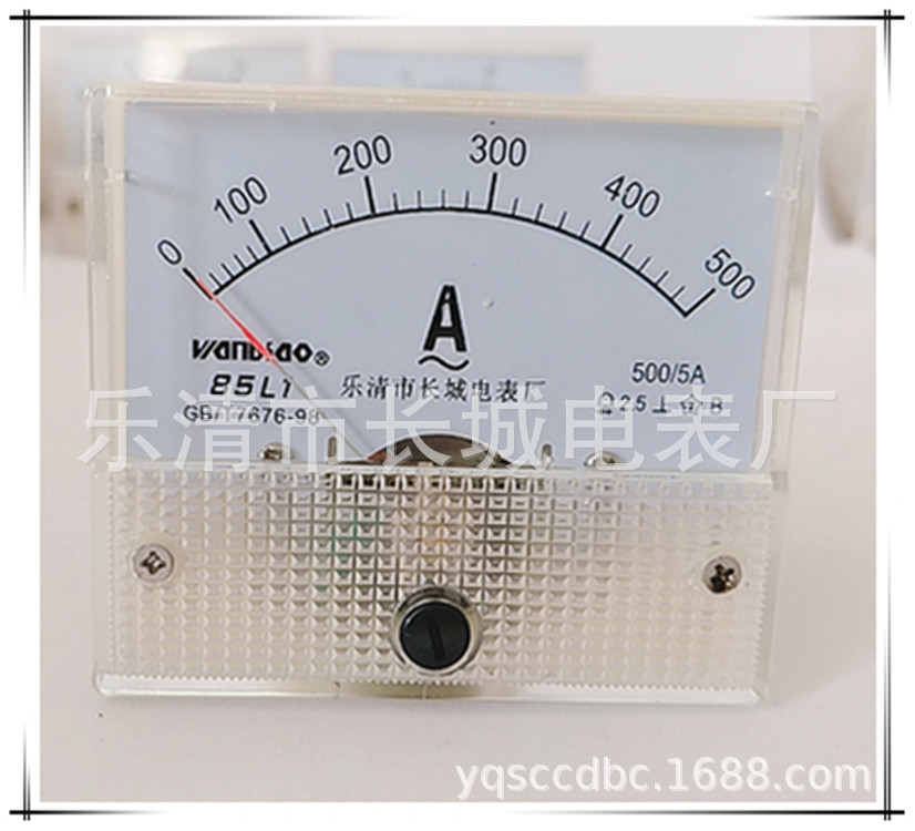 长城电表厂 85L1 500/5A 交流指针电流表  65*55