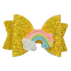 Rainbow hairgrip with bow, fashionable hair accessory, suitable for import, gradient