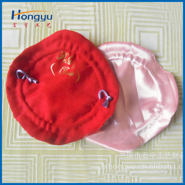 【厂家供应】各种款式各种规格麂皮绒袋子色丁双层圆袋纯色糖果袋