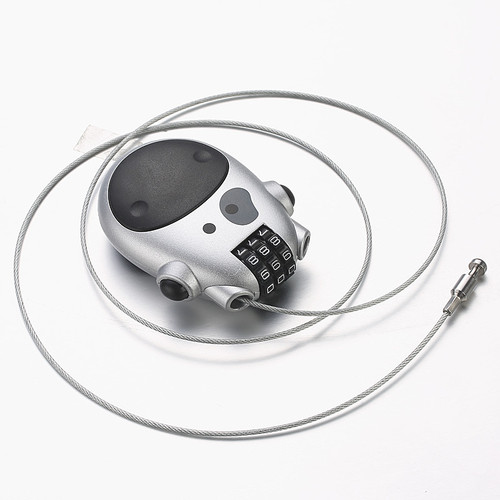 Cartoon Cow Retractable Wire Rope Cable Code Lock Suitcase Clothing Sled Motorcycle Helmet Lock