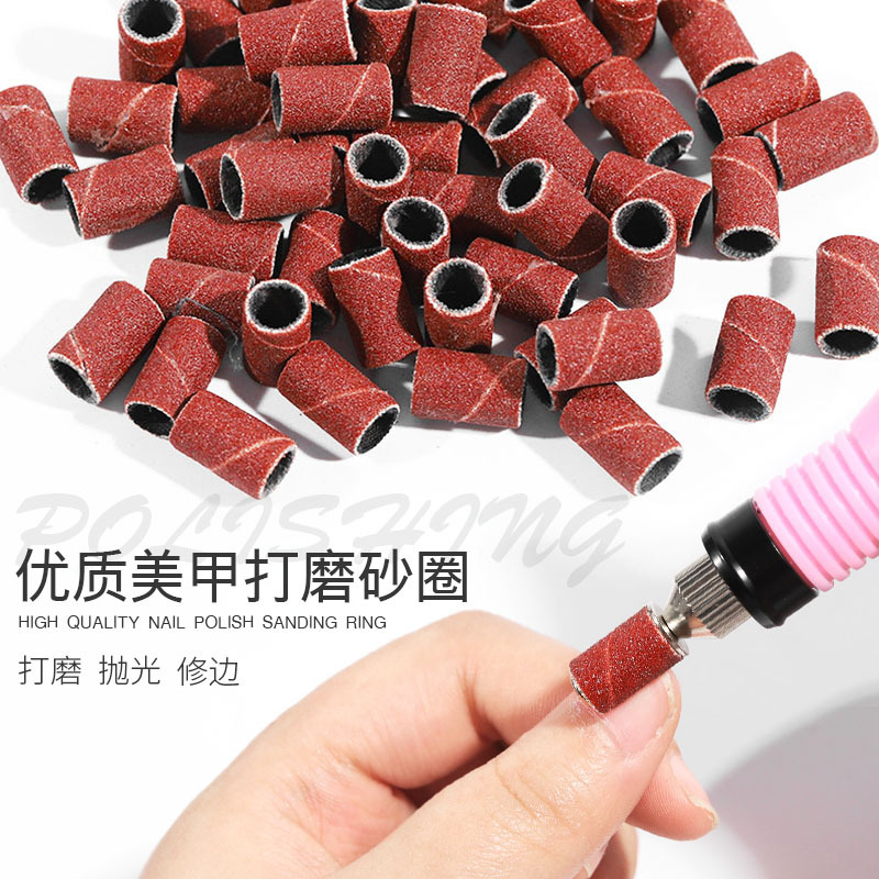 Nail sanding head sand ring sanding machine sanding ring 80#120#180# 100 a pack