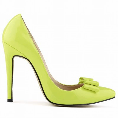302-19 fluorescent green patent leather