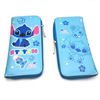 Cartoon long polyurethane wallet with zipper, hand loop bag, small clutch bag