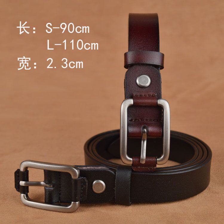 Children's Clothing Belt Boys' Clothing Student Dress Black Women's Belt Decorative Dress Small Jeans Belt
