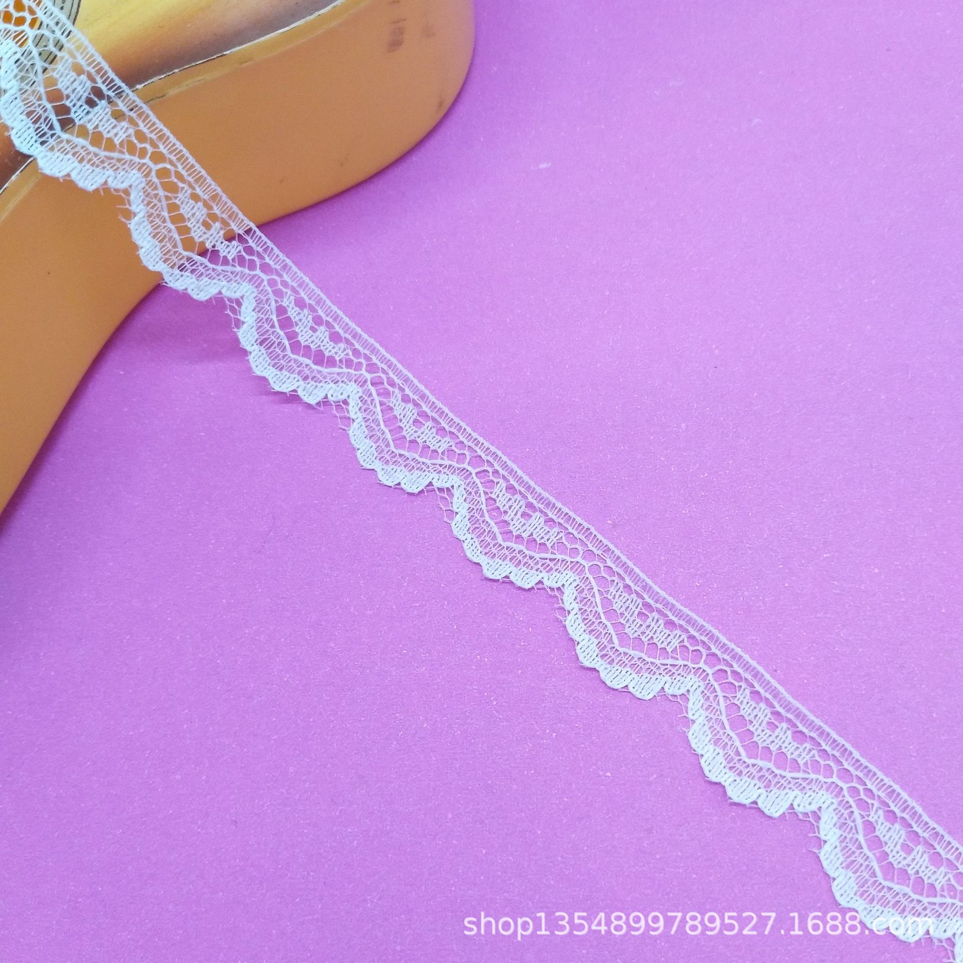 蕾丝花边工厂现货批发热销1.5cm无弹力单波边小花边 diy装饰花边