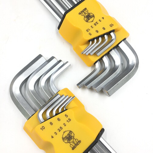 Tool ball head L-shaped extended inner hexagonal wrench set 6-corner screwdriver hexagonal 9-piece ball head set