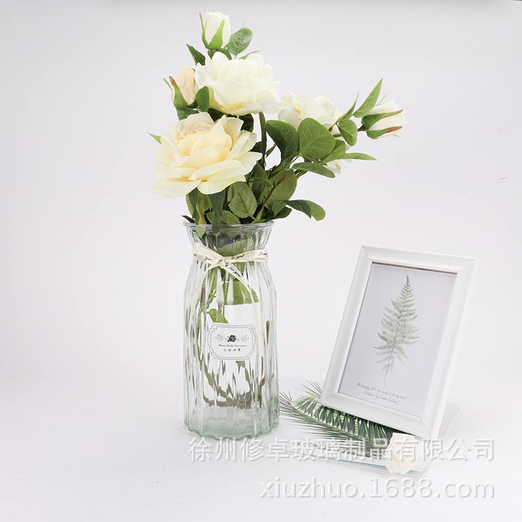European style small fresh hydroponic glass vase ins style light…