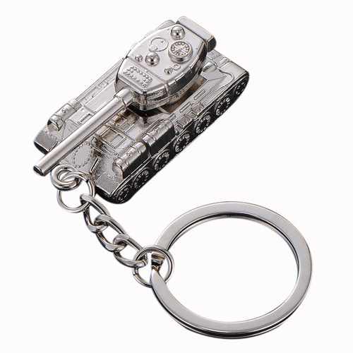 Creative men's car pendant personalized World of Tanks T34 model keychain Father's Day small gift hanging buckle