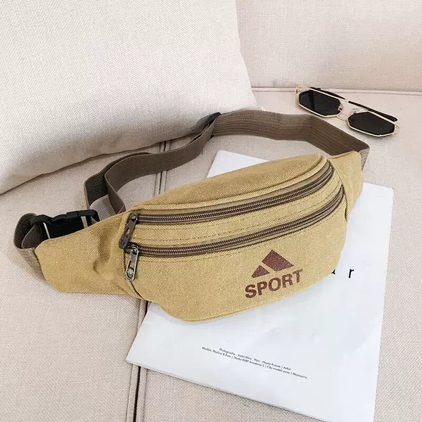 Manufacturer Wholesale Multifunctional Outdoor Sports Close-Fitting Men's and Women's Canvas Waist Bag Running and Cycling Wear-Resistant Coin Purse