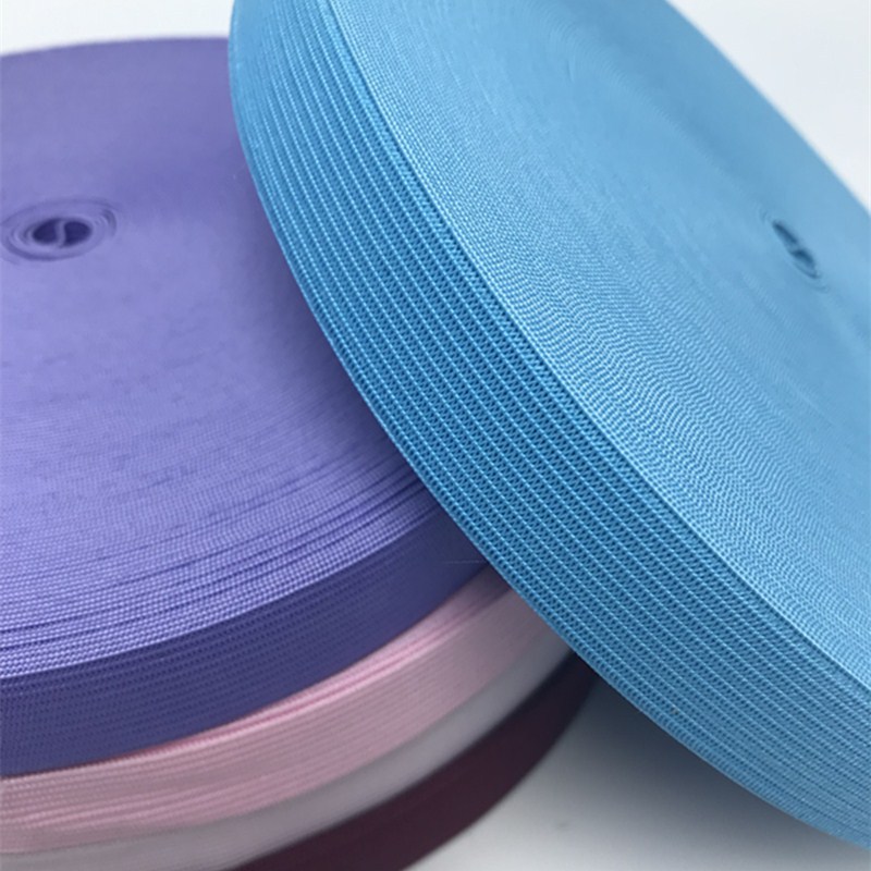 彩色勾边松紧带2cm 25mm 蓝色 米白色 天蓝色 粉红色6分 1寸橡筋