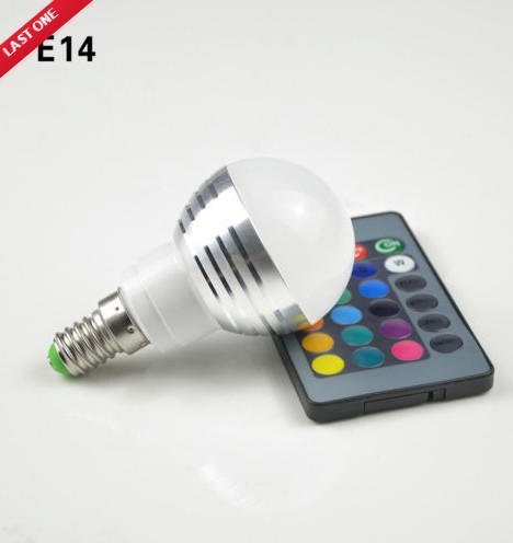 Bombilla LED RGB con Control Remoto Infrarrojo, Temporizador de Memoria, Luz Multicolor Regulable, Luz de Cristal, Control Remoto Inteligente LED
