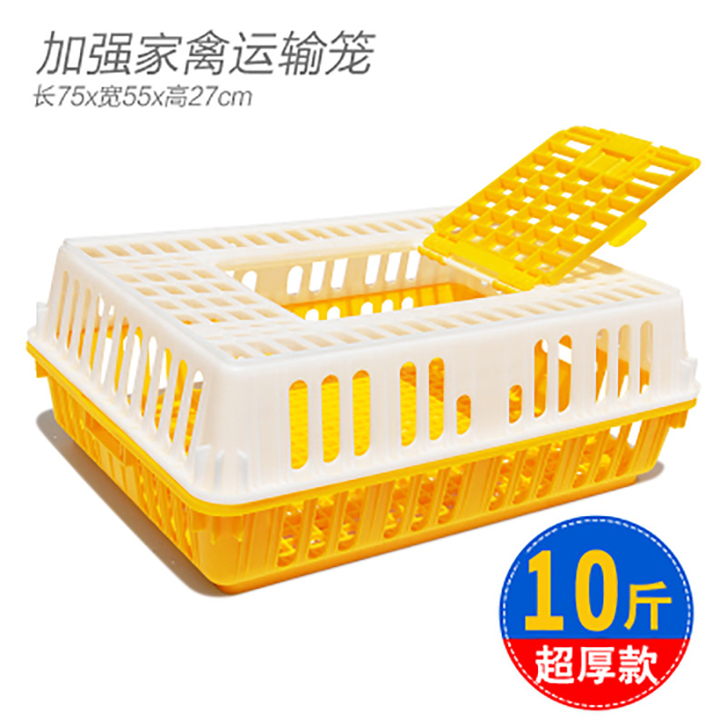 10斤重塑料鸡笼 加厚款摔不烂家禽运输笼筐镂空透气结实鸡箱筐