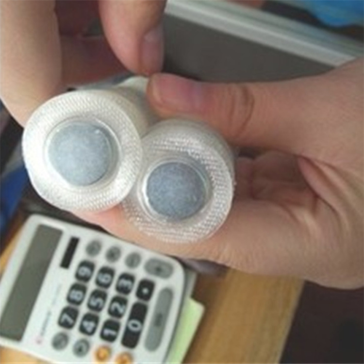 热销长条 PVC隐形对吸磁铁服装包胶磁铁扣单面磁皮具包装盒磁