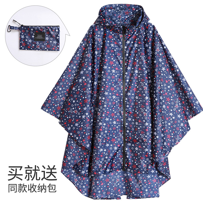 Fabricantes venden japonés Corea del Sur moda Capa delgada hombres y mujeres adultos impermeable poncho mochila ciclismo Amazon comercio exterior image 29