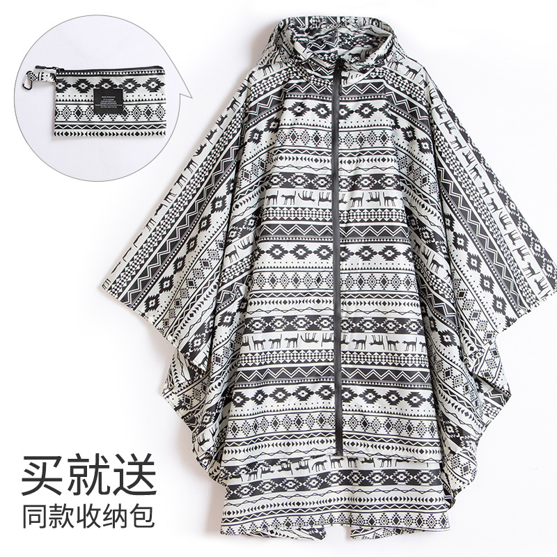 Fabricantes venden japonés Corea del Sur moda Capa delgada hombres y mujeres adultos impermeable poncho mochila ciclismo Amazon comercio exterior image 43
