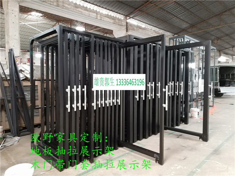 抽拉木门双面展示架 玻璃门展示架 卫浴门展示架抽拉柜 铁门展架