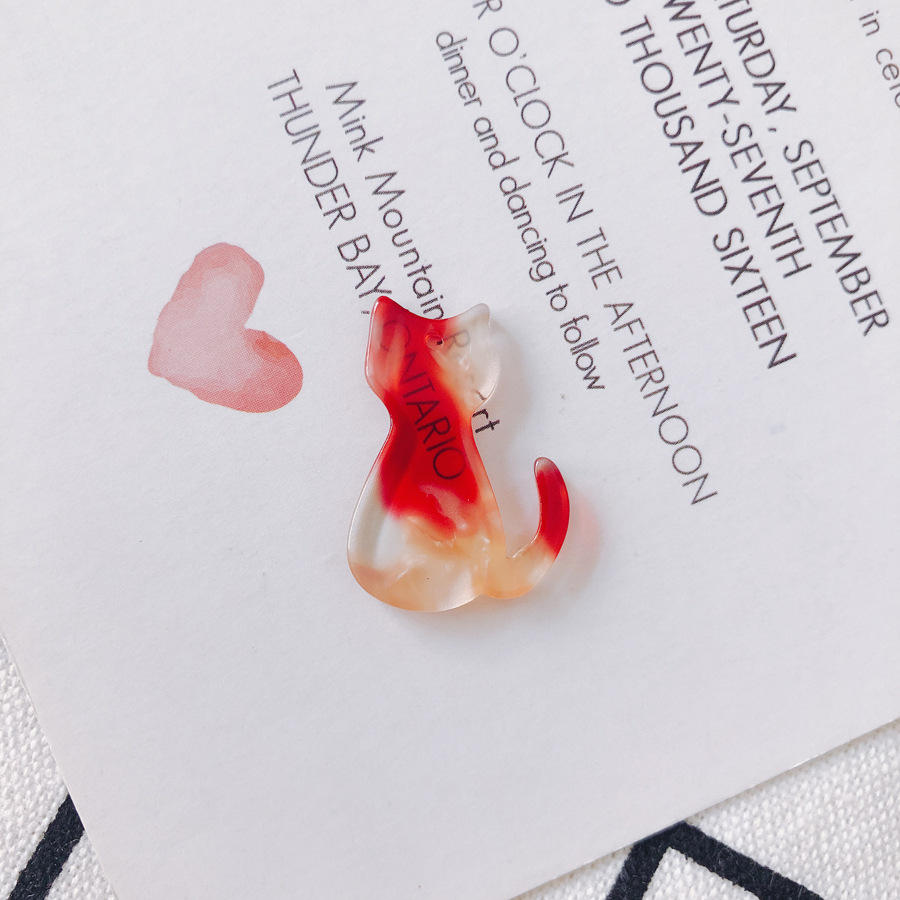 Diyアクセサリー子猫アクリル酢酸手作りアクセサリーイヤリングイヤリングイヤリングペンダントペンダントアクセサリー